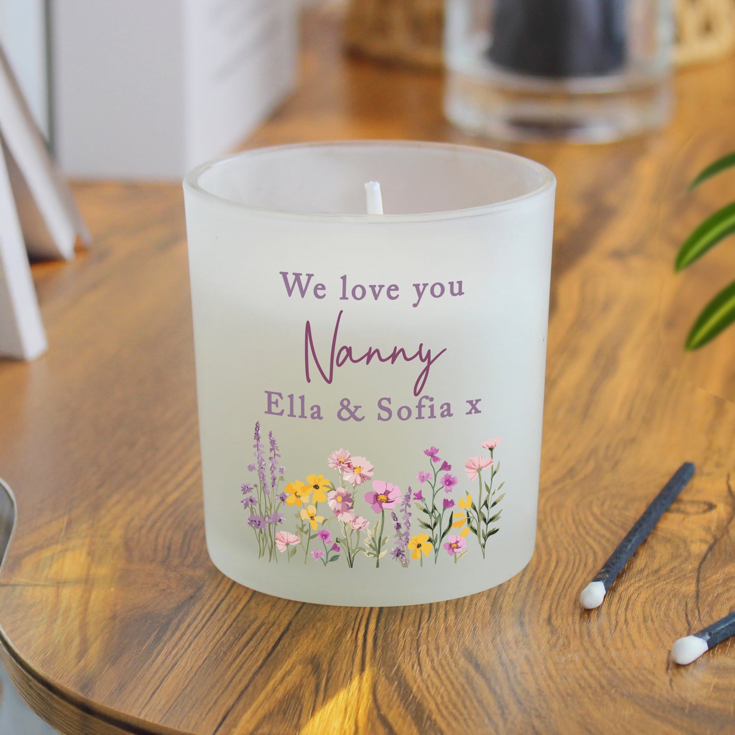 Personalised Wild Flower Jar Candle