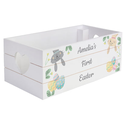 Personalised Easter Egg Hunt Small Wooden Crate