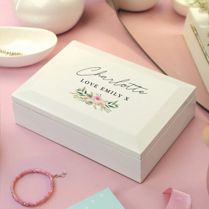 Personalised Wedding Wooden Jewellery Box