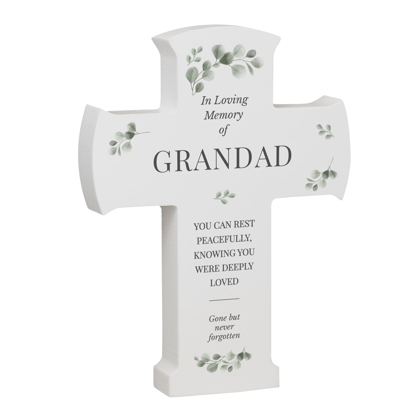 Personalised Memorial Cross Wooden Ornament