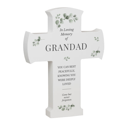 Personalised Memorial Cross Wooden Ornament