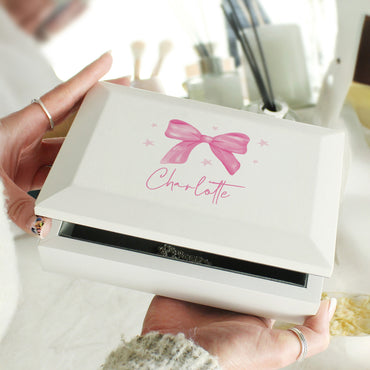 Personalised Bow Jewellery Box