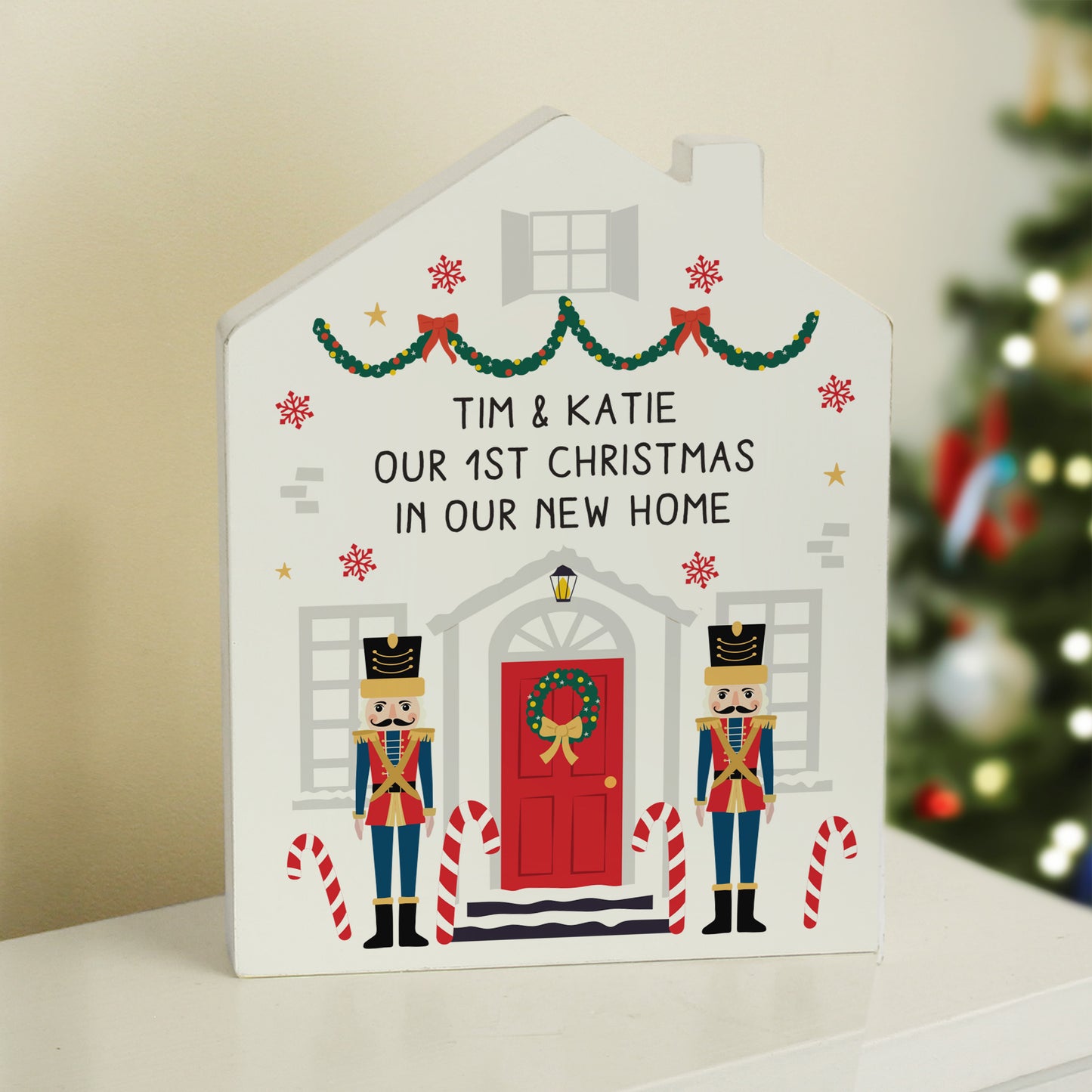 Personalised Nutcracker Christmas House Ornament