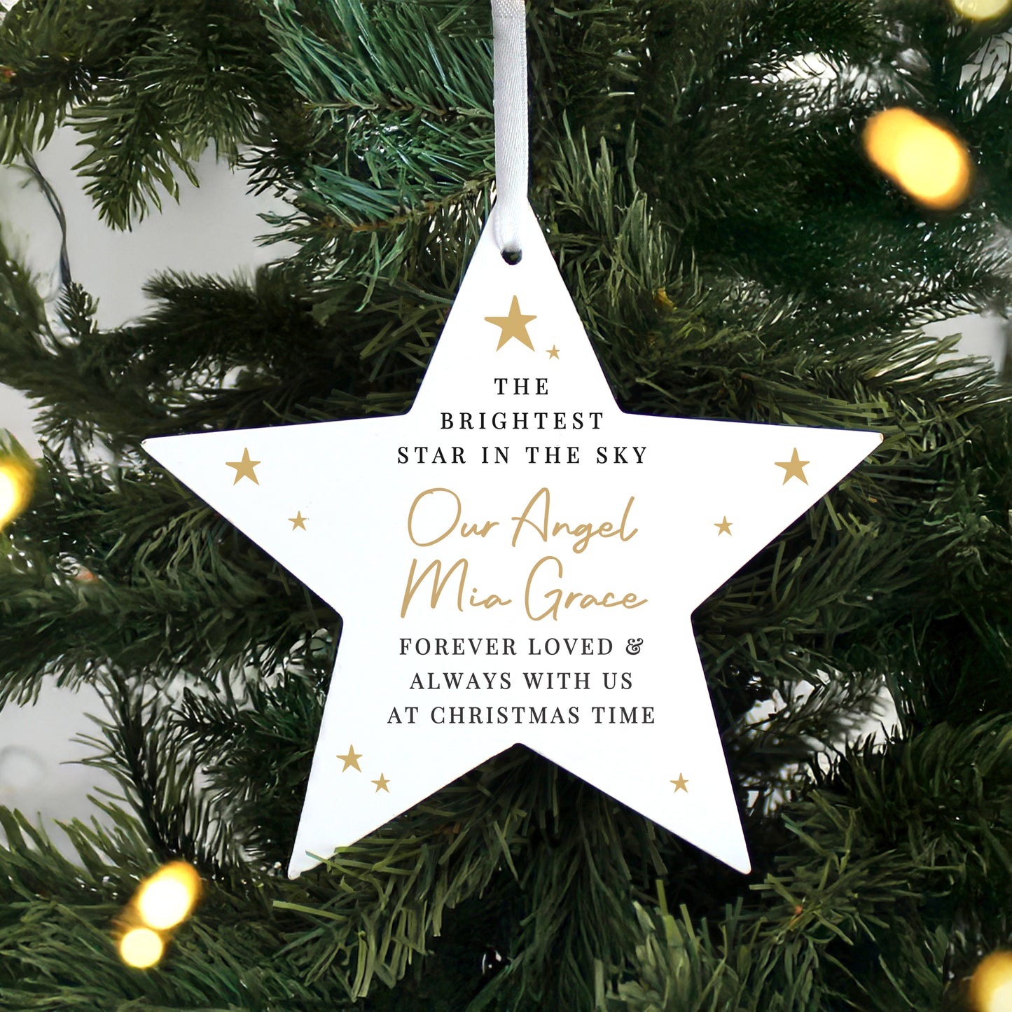 Personalised Christmas Memorial Star Ornament