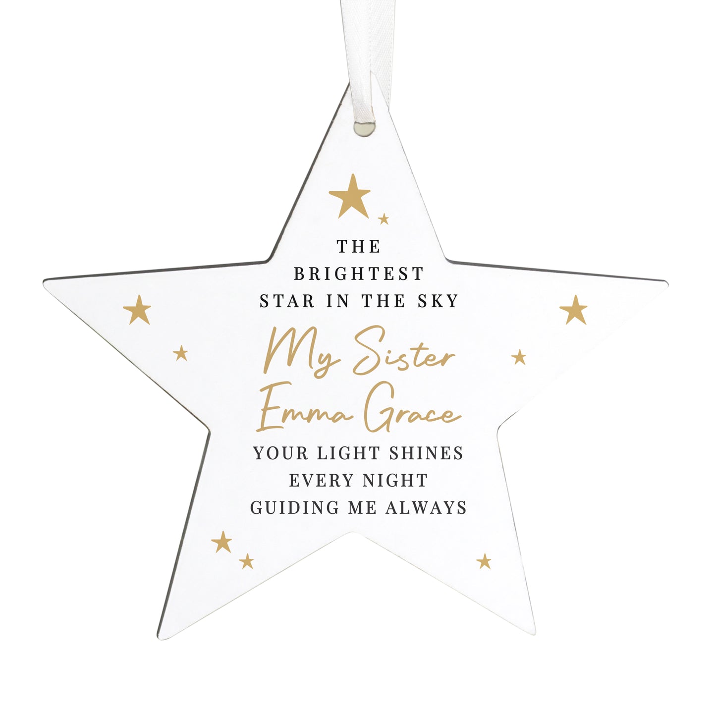 Personalised Christmas Memorial Star Ornament