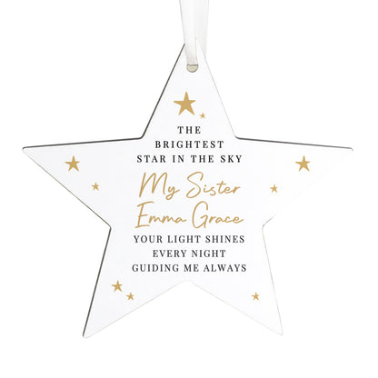 Personalised Christmas Memorial Star Ornament