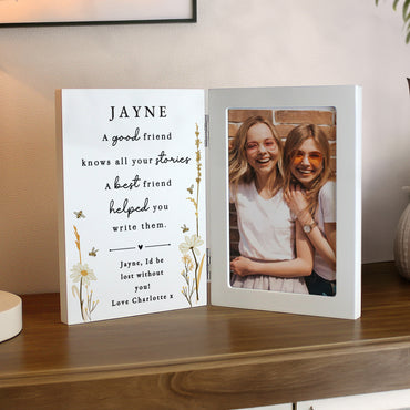 Personalised Friend Wooden Hinged 6x4 Photo Frame