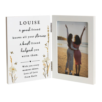 Personalised Friend Wooden Hinged 6x4 Photo Frame