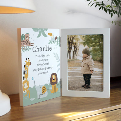 Personalised Animals Wooden Hinged 6x4 Photo Frame