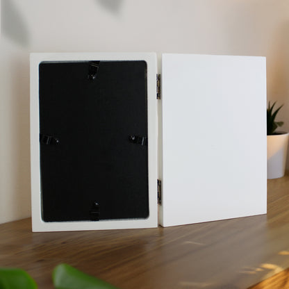 Personalised Leopard Print Wooden Hinged 6x4 Photo Frame