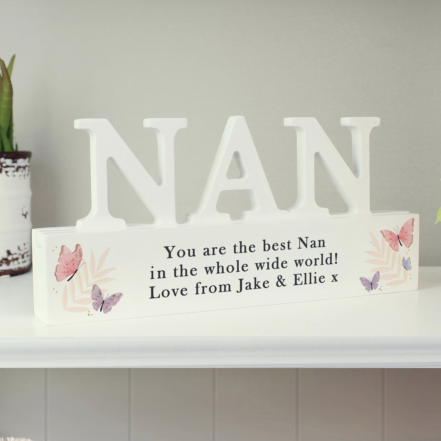 Personalised Butterfly Nan Ornament