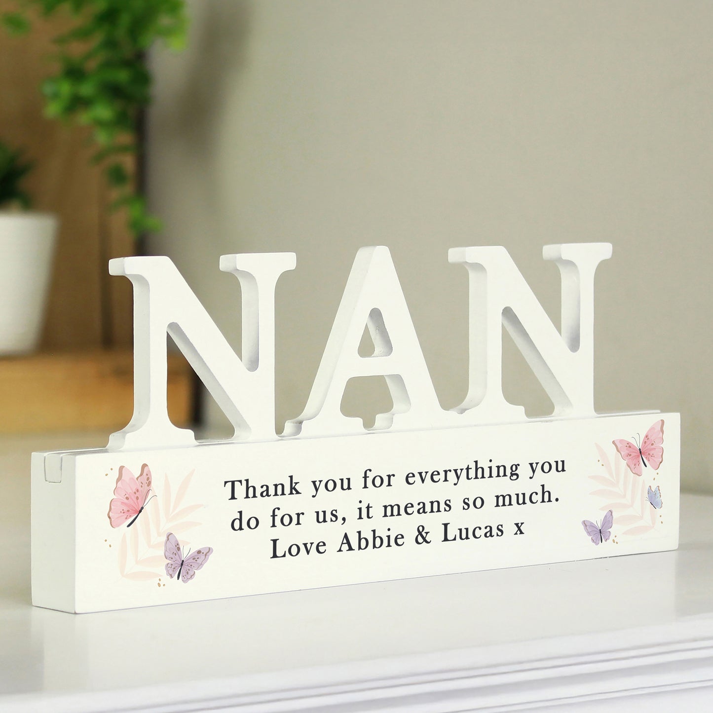 Personalised Butterfly Nan Ornament