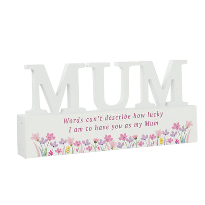 Personalised Floral Wooden Mum Ornament