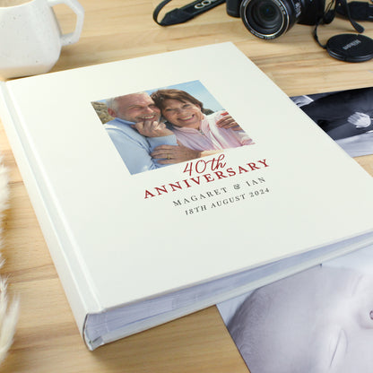 Personalised Photo Upload 40th Anniversary Traditional Photo Album