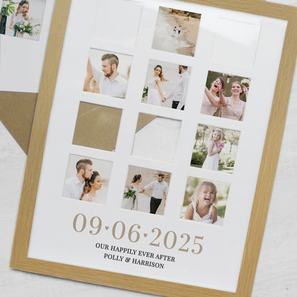 Personalised Special Date Oak Multi Photo Frame