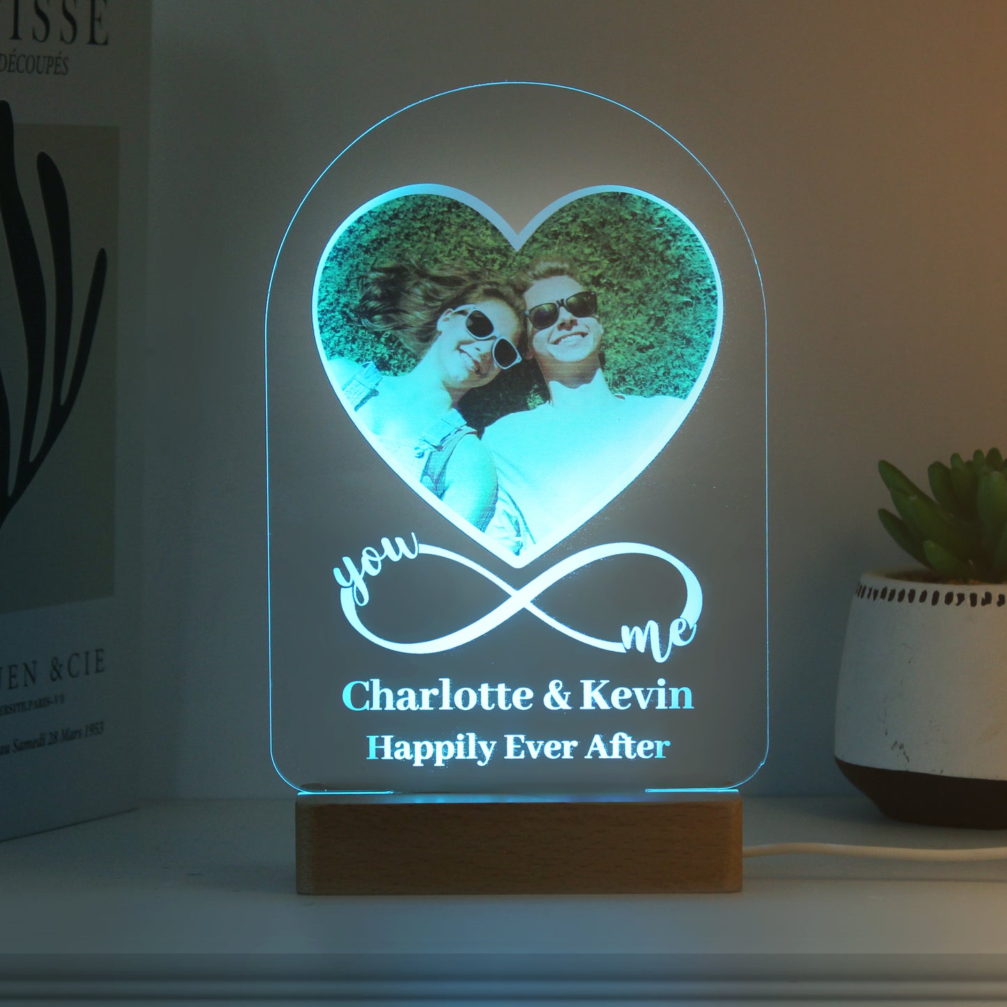 Personalised Heart Photo Upload LED Light
