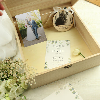 Personalised Mr & Mrs Large Wooden Keepsake Box