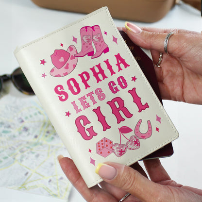 Personalised Cowgirl Luggage Tag & Passport Holder