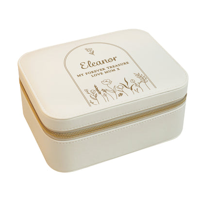 Personalised Floral Arch Travel Jewellery Box