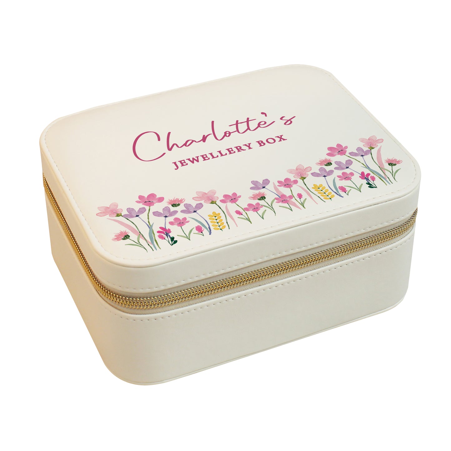Personalised Floral Travel Jewellery Box