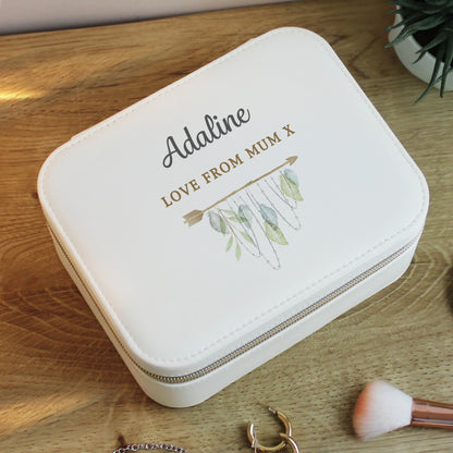 Personalised Botanical Travel Jewellery Box