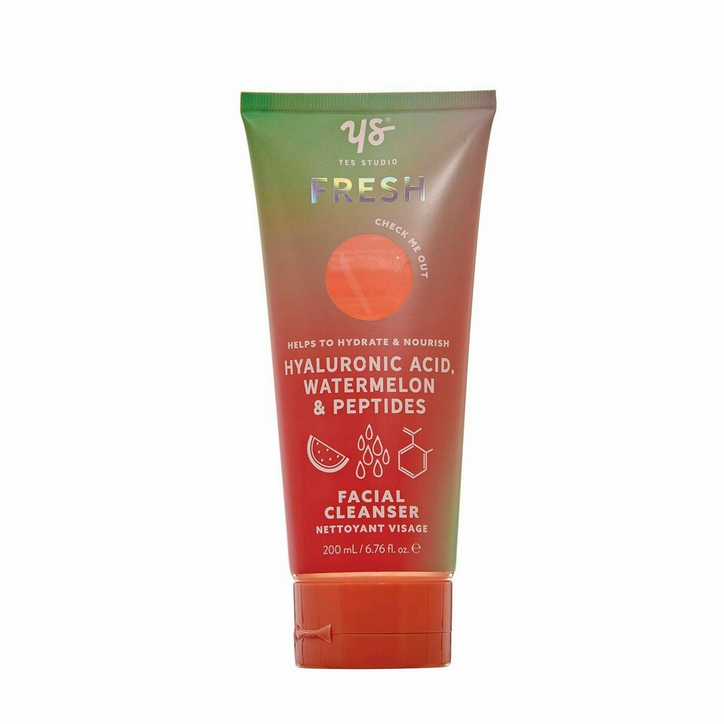 Yes Studio 200Ml Facial Cleanser - Hyaluronic Acid, Watermelon & Peptides - Feel Fresh