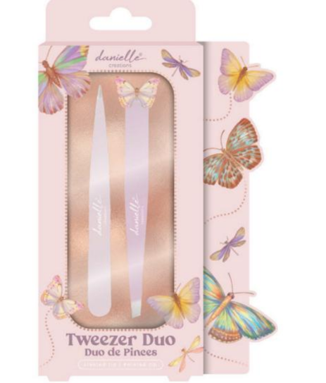 Pink Butterfly Tweezer Duo