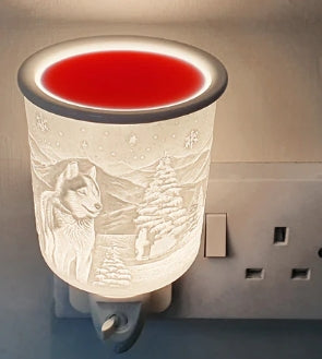 Porcelain Plug In Electric Melt Warmer - Husky