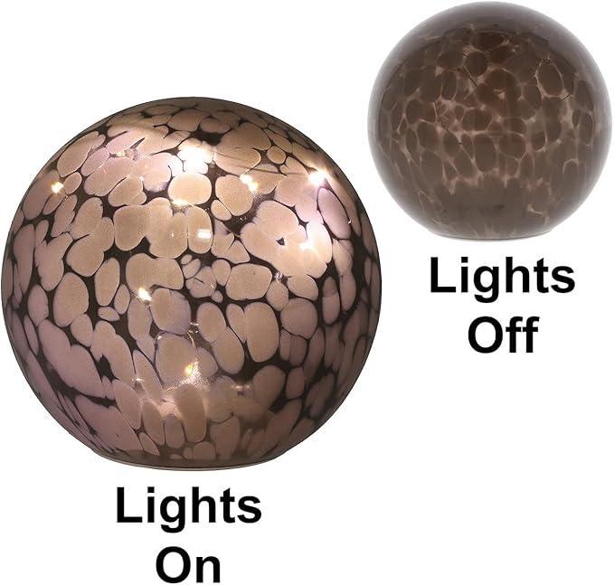 Handblown LED Ball Lamp Amber