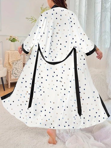 White Robe V-Neck Long Sleeve CURVE