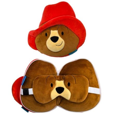 PADDINGTON BEAR ROUND PLUSH TRAVEL PILLOW & EYE MASK