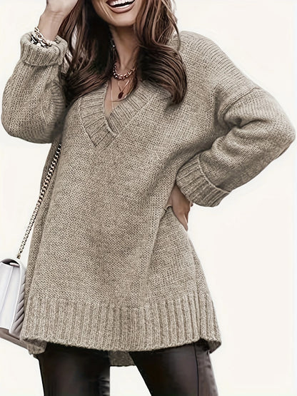 Oversized V-Neck Sweater Curve