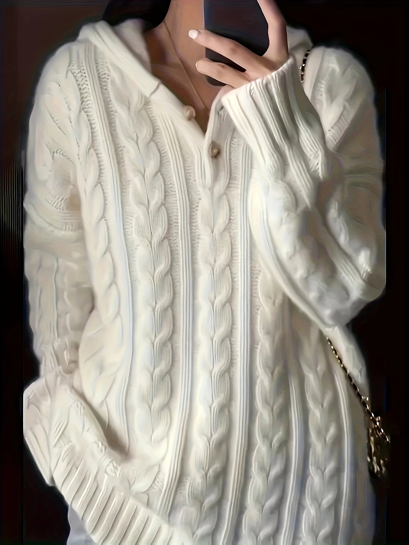 Cable Hooded Sweater Curve