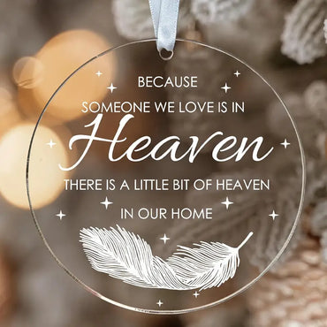 Flat, Memorial Christmas Ornament Someone in Heaven