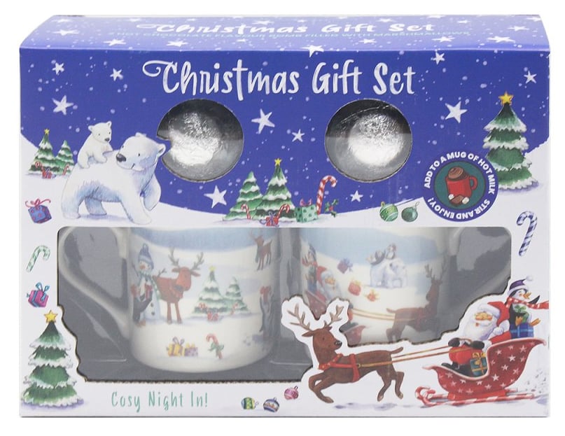 Christmas wonderland mugs and chocolate bombs giftset