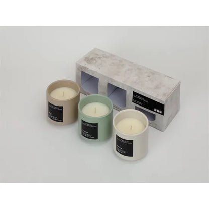 French Connection Stone Collection Trio Of Candles Gift Set