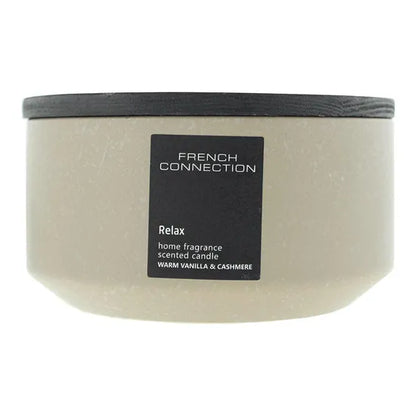 French Connection Scented Large Candle Jar -RELAX - WARM VANILLA & CASHMERE