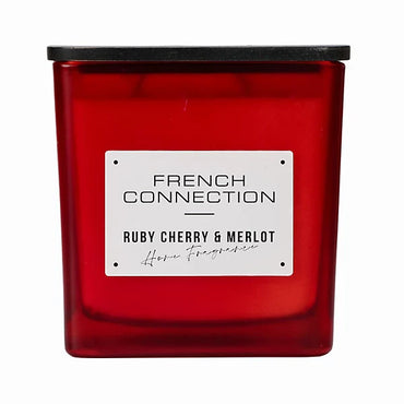 French Connection XL Scented Candle Jar - Cherry & Merlot