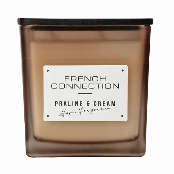French Connection XL Scented Candle Jar - PRALINE & CREAM