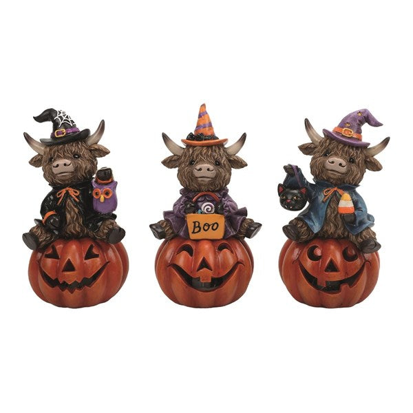 Halloween Highland Cow 14cm