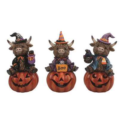 Halloween Highland Cow 14cm
