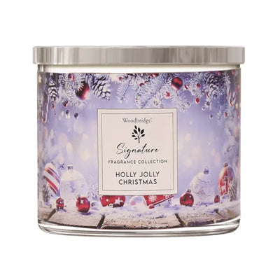 Holly Jolly Wax Tumbler Candle Jar by Woodbridge