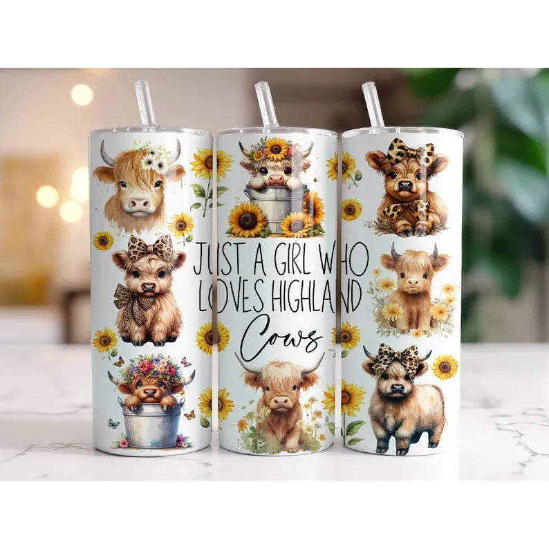 Just a girl who loves highland cows tumbler
