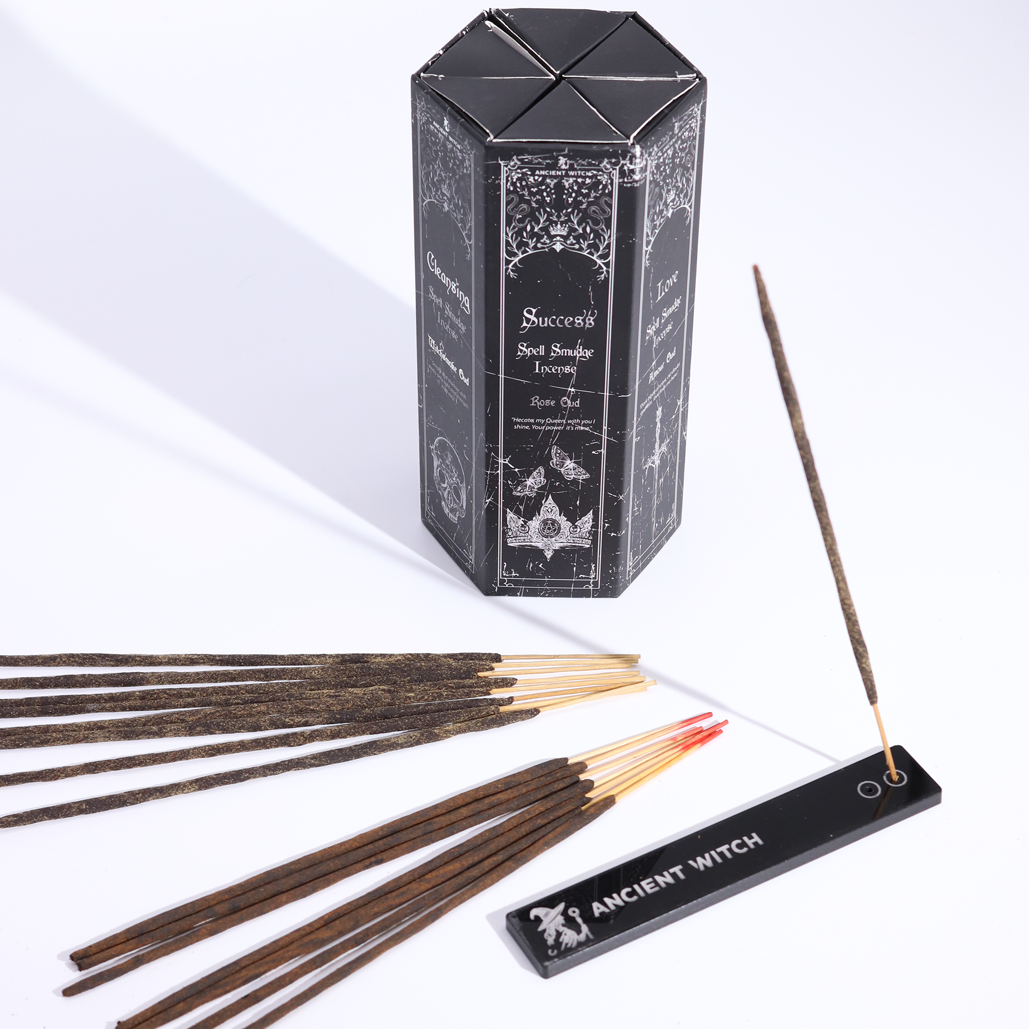 Pyramid Shape Display Incense -5 Ancient Witch Scents & Spells