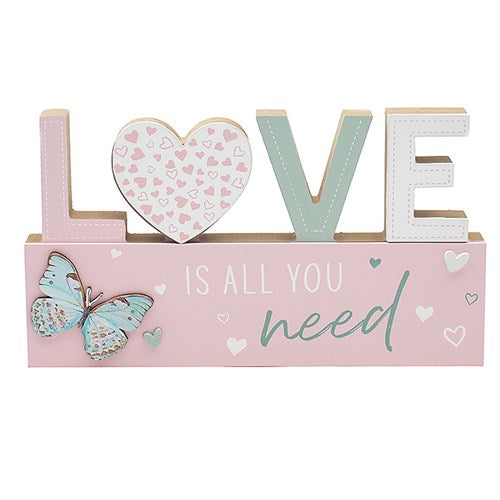 Love & Affection Pink Table Plaque