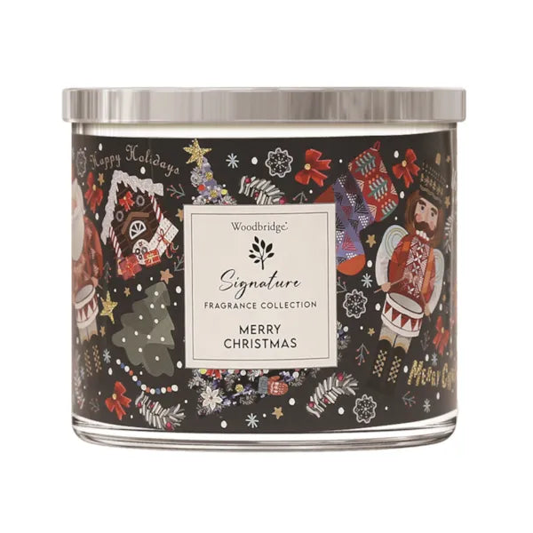 Merry Christmas Wax Tumbler Candle Jar by Woodbridge