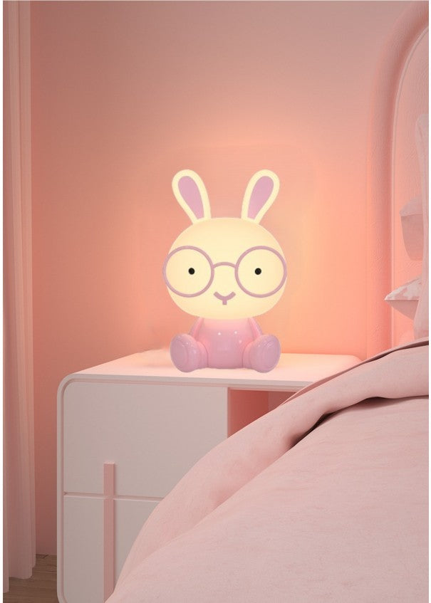 LED  Colour Changing Pink Bunny Touch Lamp With Speaker